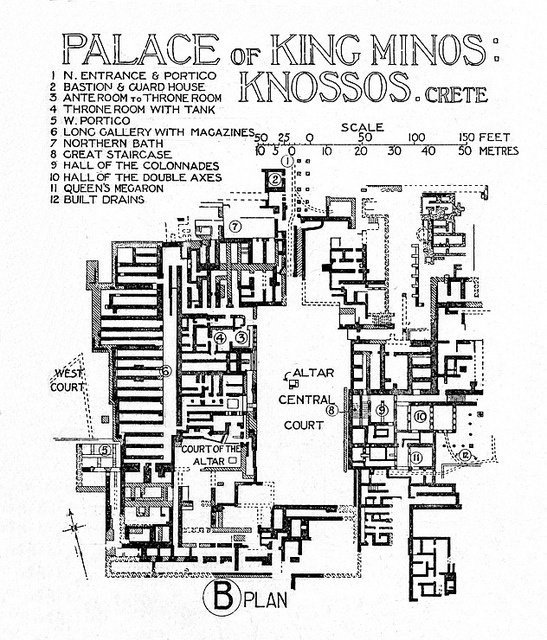 Floor plan of Knossos.