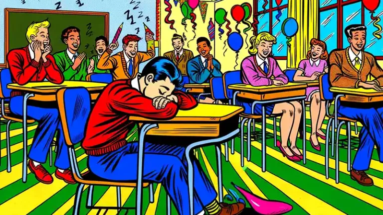 sleeping students