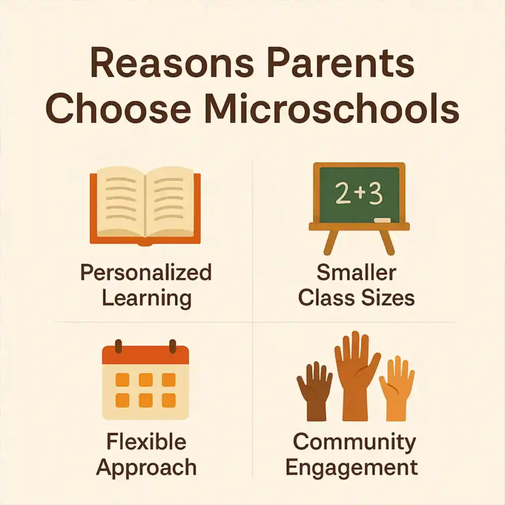 Reasons parents choose microschools.