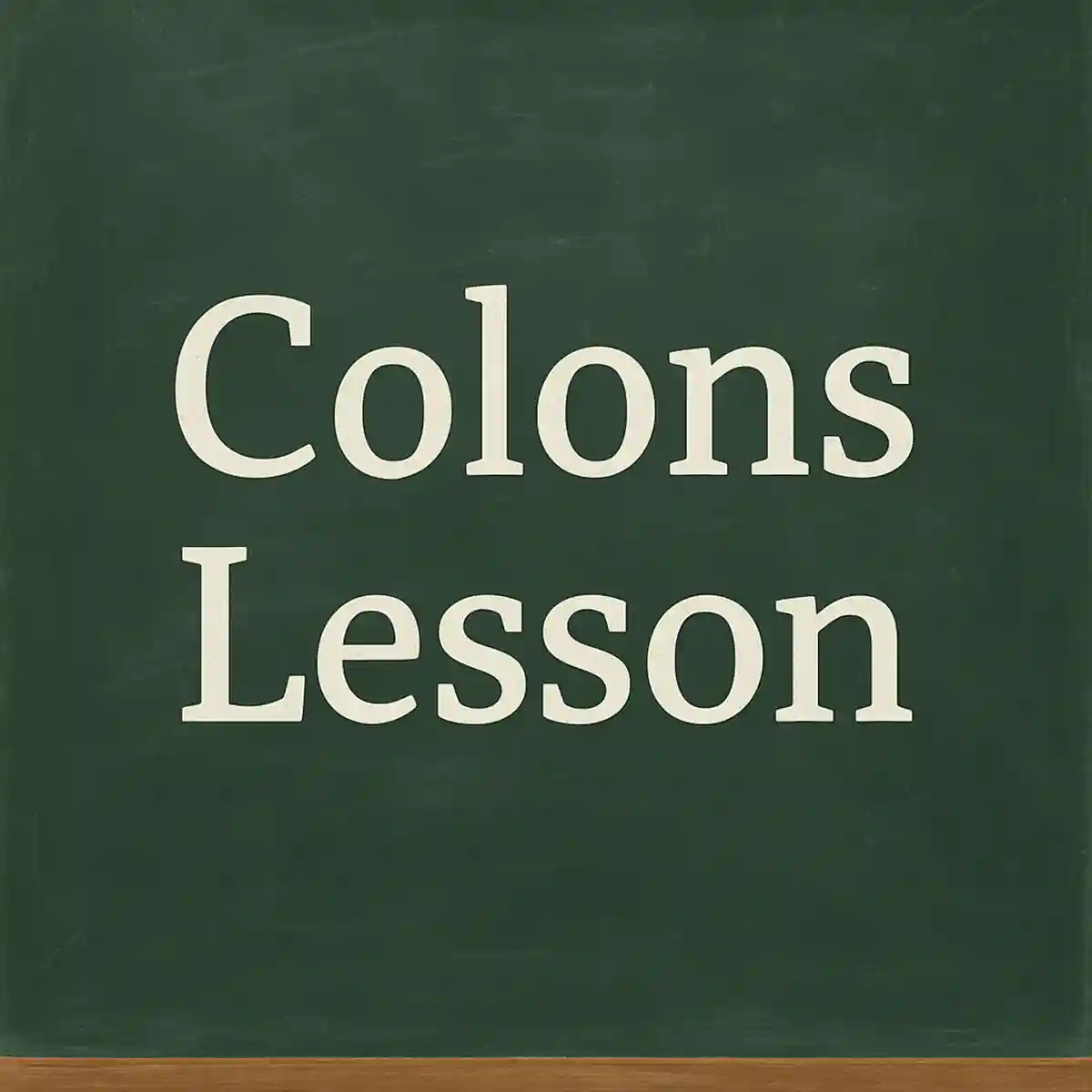 colons lesson