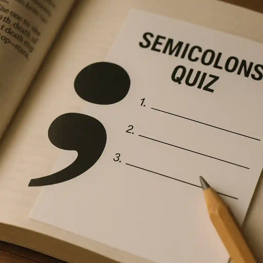 semicolons quiz