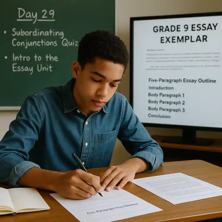grade 9 essay exemplar