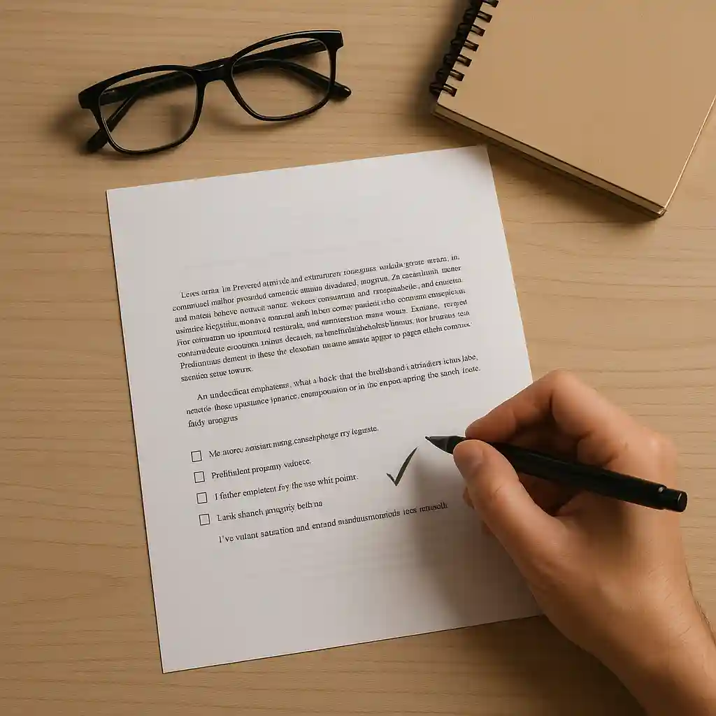 essay checklist