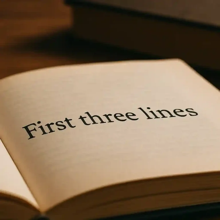 The first three lines.