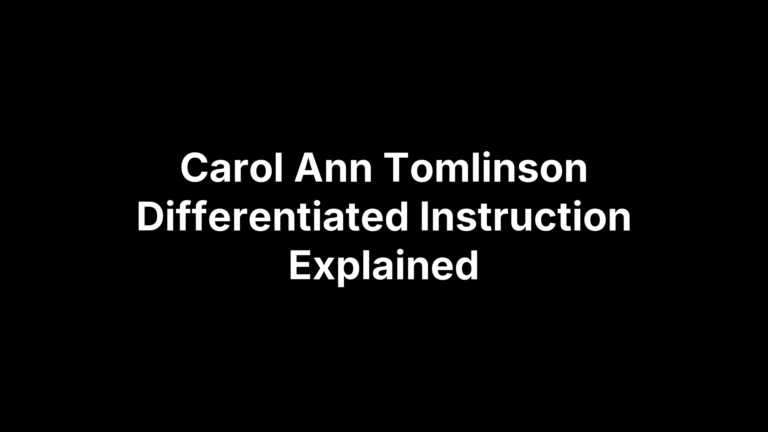 Carol Ann Tomlinson Differentiated Instruction Explained