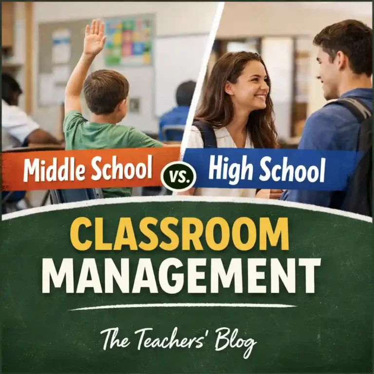 middle school vs high school classroom management