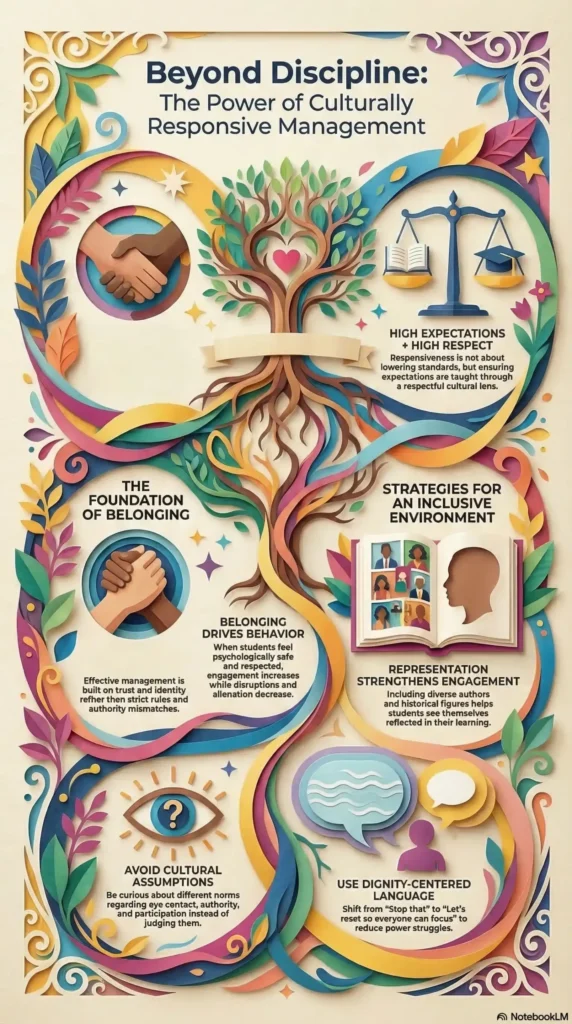culturally responsive classroom management infographic