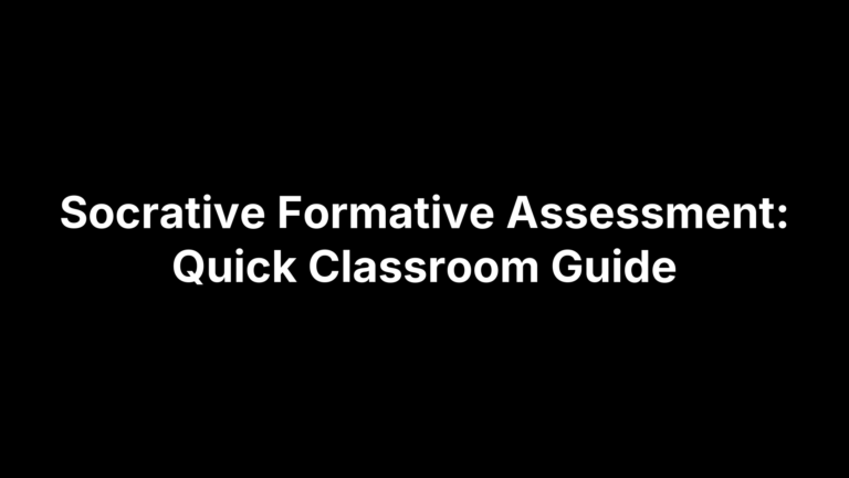 Socrative Formative Assessment: Quick Classroom Guide