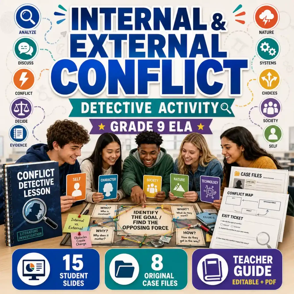 Internal and External Conflict Lesson on TPT