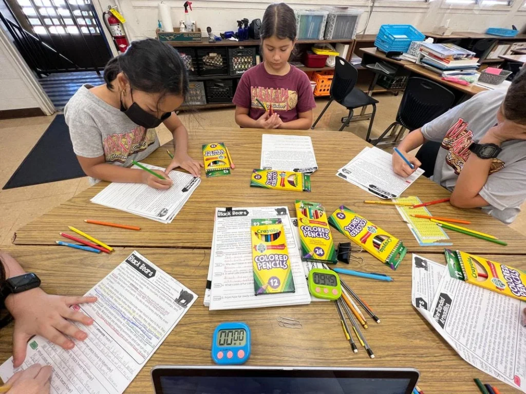 Students reading