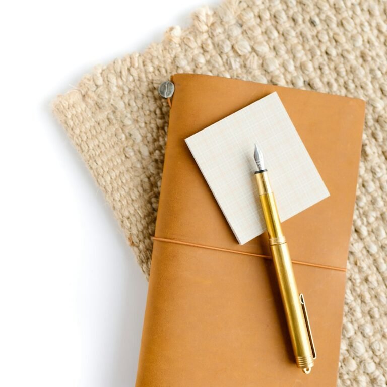 Notebook and pen for a classroom poetry writing lesson