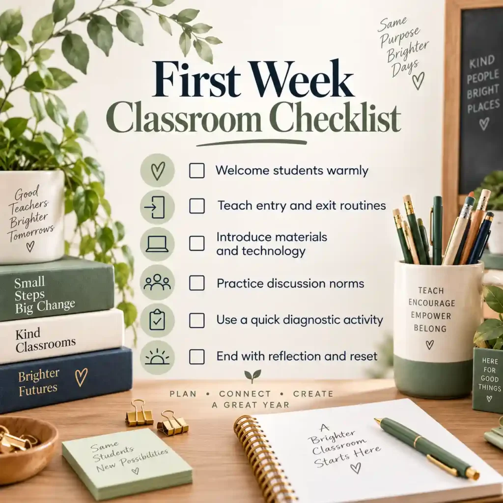 First week checklist