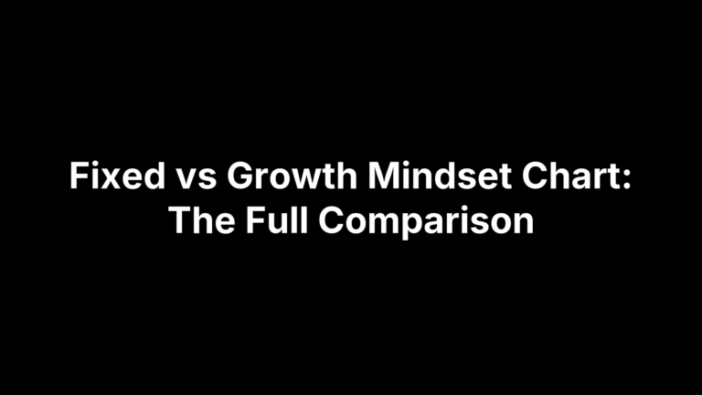 Fixed vs Growth Mindset Chart: The Full Comparison